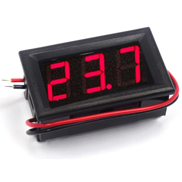 Digital Voltmeter DC 4.5V to 30V Digital Voltmeter Voltage Panel Meter Red/Blue/Green For 6V 12V Electromobile Motorcycle Car