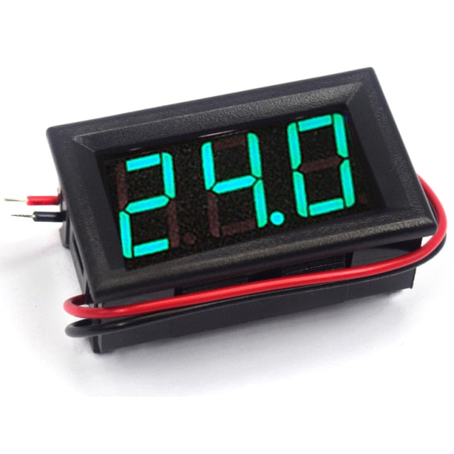 Digital Voltmeter DC 4.5V to 30V Digital Voltmeter Voltage Panel Meter Red/Blue/Green For 6V 12V Electromobile Motorcycle Car