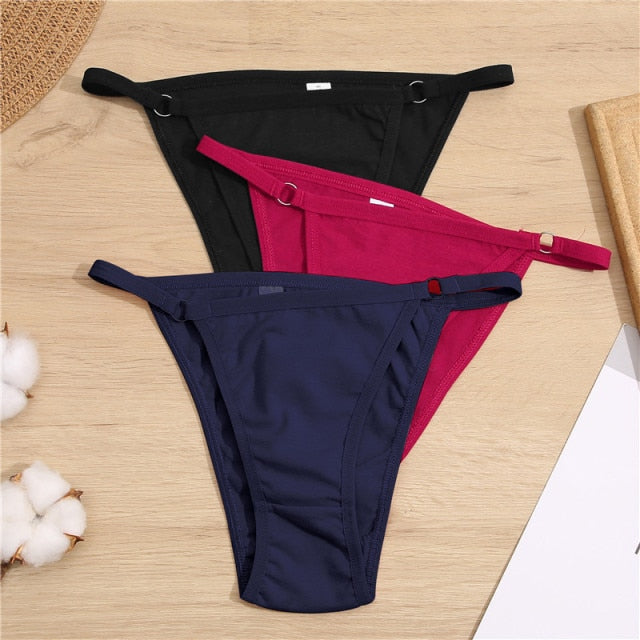 FINETOO Cotton Briefs Panties Women 3Pcs/set Sexy Low Waist Underwear M-2XL Ladies Cotton Underpants Soft Feamle Lingerie 2021