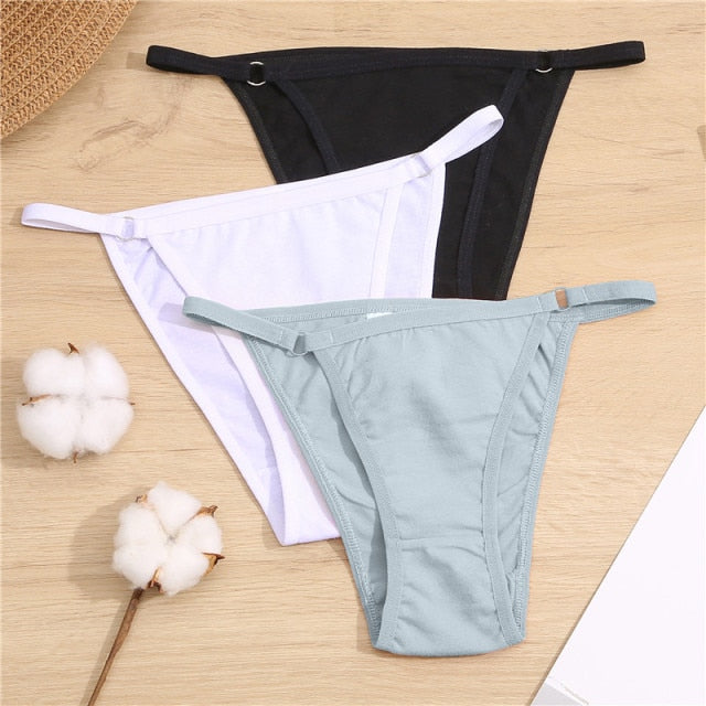 FINETOO Cotton Briefs Panties Women 3Pcs/set Sexy Low Waist Underwear M-2XL Ladies Cotton Underpants Soft Feamle Lingerie 2021
