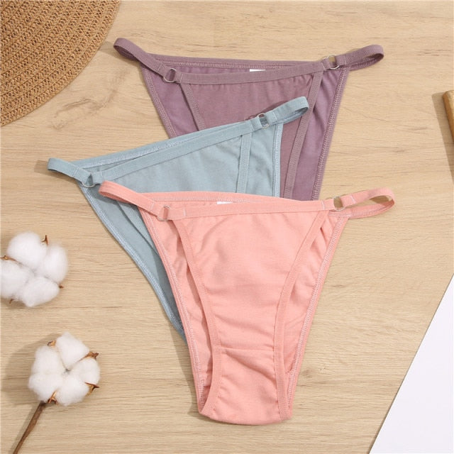 FINETOO Cotton Briefs Panties Women 3Pcs/set Sexy Low Waist Underwear M-2XL Ladies Cotton Underpants Soft Feamle Lingerie 2021