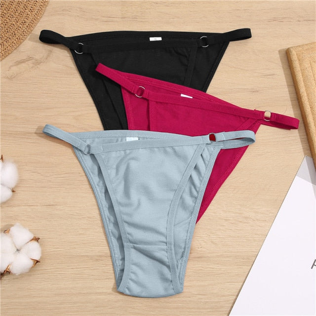 FINETOO Cotton Briefs Panties Women 3Pcs/set Sexy Low Waist Underwear M-2XL Ladies Cotton Underpants Soft Feamle Lingerie 2021