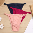 FINETOO Cotton Briefs Panties Women 3Pcs/set Sexy Low Waist Underwear M-2XL Ladies Cotton Underpants Soft Feamle Lingerie 2021