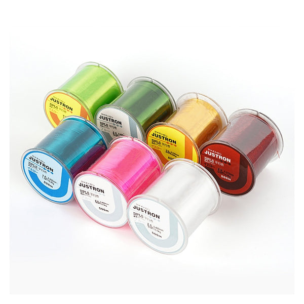 JUSTRON  500m Super Strong Fishing Line Japan Monofilament Nylon Fishing Line 2-35LB fluorocarbon