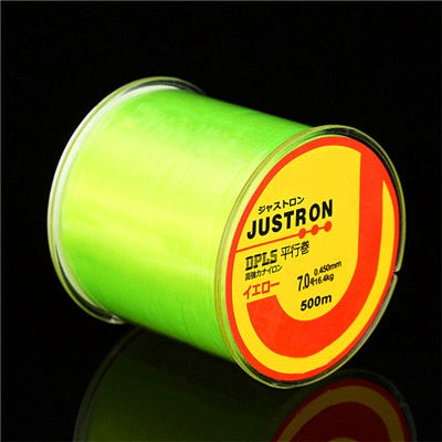 JUSTRON  500m Super Strong Fishing Line Japan Monofilament Nylon Fishing Line 2-35LB fluorocarbon