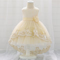 Infant Sequin Bow Dress for Girl Baby Christening First 1st Birthday Dress Party Baptism White Dresses for Baby Toddler Vestido