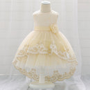 Infant Sequin Bow Dress for Girl Baby Christening First 1st Birthday Dress Party Baptism White Dresses for Baby Toddler Vestido