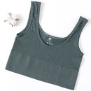 Women Tops Summer Tank Top Female Crop Tops Cami Seamless Underwear Scoop Neck Ribbed Basic Tee Sexy Lingerie U Back Camisole