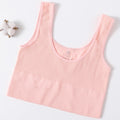Women Tops Summer Tank Top Female Crop Tops Cami Seamless Underwear Scoop Neck Ribbed Basic Tee Sexy Lingerie U Back Camisole
