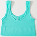 Women Tops Summer Tank Top Female Crop Tops Cami Seamless Underwear Scoop Neck Ribbed Basic Tee Sexy Lingerie U Back Camisole