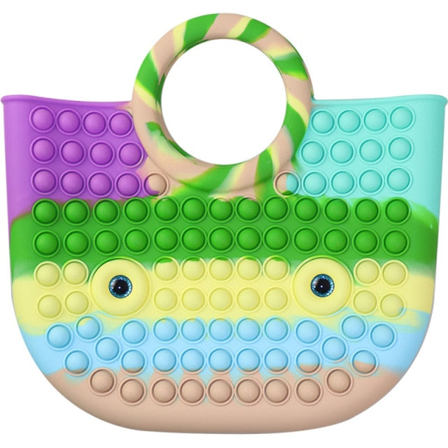 New Pop It Push Bubble Fidget Toys Pencil Case Children Stress Relief Squeeze Toy Antistress Popit Soft Squishy Kids Toys Gifts