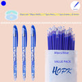 85Pcs/Set Blue Black Ink Gel Pen 0.5mm Erasable Refill Rod Erasable Pen Washable Handle School Writing Kawaii Stationery Gel Pen