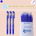 85Pcs/Set Blue Black Ink Gel Pen 0.5mm Erasable Refill Rod Erasable Pen Washable Handle School Writing Kawaii Stationery Gel Pen