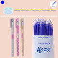 85Pcs/Set Blue Black Ink Gel Pen 0.5mm Erasable Refill Rod Erasable Pen Washable Handle School Writing Kawaii Stationery Gel Pen