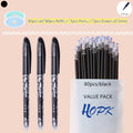 85Pcs/Set Blue Black Ink Gel Pen 0.5mm Erasable Refill Rod Erasable Pen Washable Handle School Writing Kawaii Stationery Gel Pen