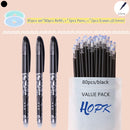 85Pcs/Set Blue Black Ink Gel Pen 0.5mm Erasable Refill Rod Erasable Pen Washable Handle School Writing Kawaii Stationery Gel Pen