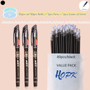 85Pcs/Set Blue Black Ink Gel Pen 0.5mm Erasable Refill Rod Erasable Pen Washable Handle School Writing Kawaii Stationery Gel Pen