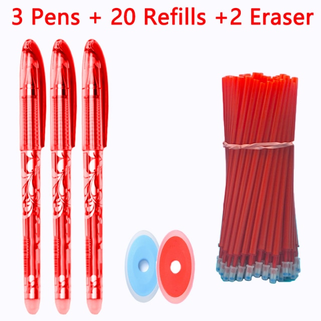 25 Pcs/set Kawaii Erasable pens Gel Pen cute gel pens school Writing Stationery for Notebook scholl supplies pen cute pens