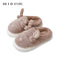 UTUNE Winter Women Furry Cartoon Slippers Rabbit Wool Home Shoes EVA Platform Slient Men Flat Shoes Pantuflas de mujer Christmas