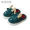 UTUNE Winter Women Furry Cartoon Slippers Rabbit Wool Home Shoes EVA Platform Slient Men Flat Shoes Pantuflas de mujer Christmas