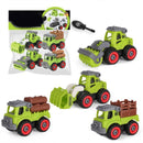 4pcs/2pcs/1pc Construction Toy Engineering Car Fire truck Screw Build and Take Apart Great for Kids Boys, Educational Toy DIY