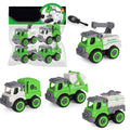 4pcs/2pcs/1pc Construction Toy Engineering Car Fire truck Screw Build and Take Apart Great for Kids Boys, Educational Toy DIY