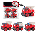 4pcs/2pcs/1pc Construction Toy Engineering Car Fire truck Screw Build and Take Apart Great for Kids Boys, Educational Toy DIY