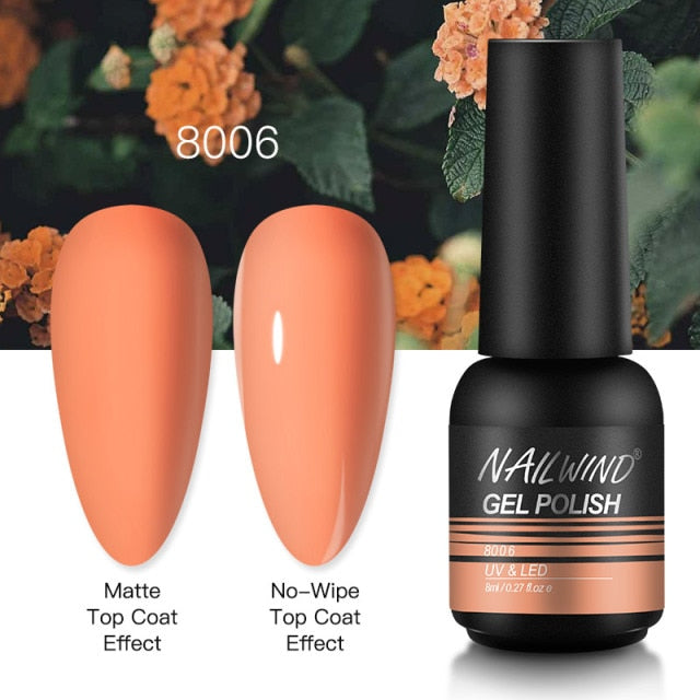 NAILWIND Gel Nail Polish 8ml Gel Varnishes Hybrid Semi Permanent UV LED Nail Gel For Nail Art  Base Top Coat Nails Gel Polish