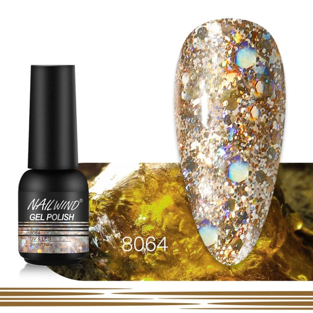 NAILWIND Gel Nail Polish 8ml Gel Varnishes Hybrid Semi Permanent UV LED Nail Gel For Nail Art  Base Top Coat Nails Gel Polish