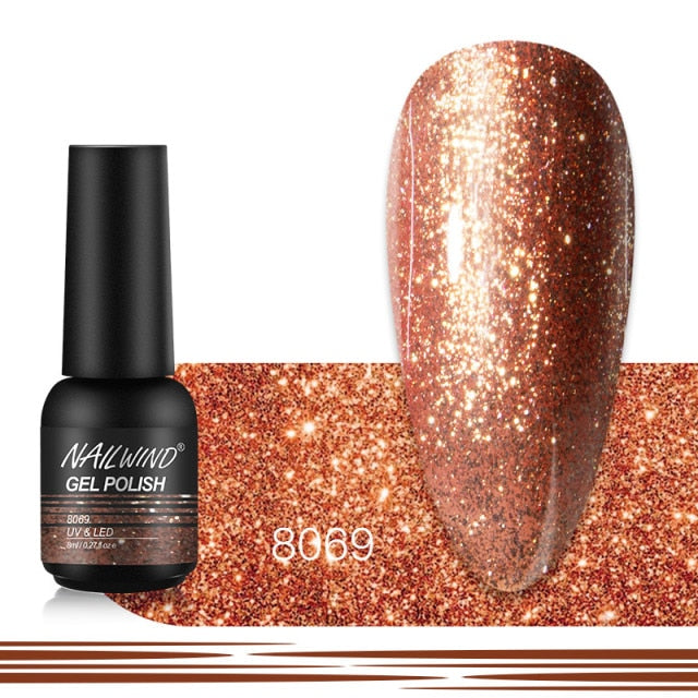 NAILWIND Gel Nail Polish 8ml Gel Varnishes Hybrid Semi Permanent UV LED Nail Gel For Nail Art  Base Top Coat Nails Gel Polish