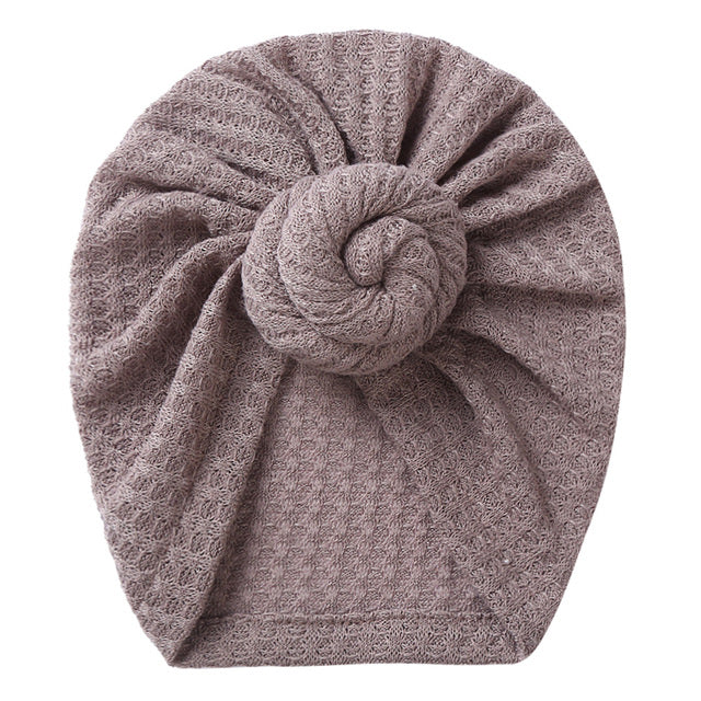 New Solid Waffle Crochet Knit Baby Hat 3M-5T Turban Infant Toddler Newborn Baby Cap Bonnet Beanies Headwraps for Baby Girls Boy