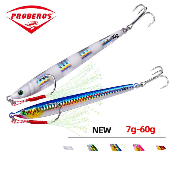 1pcs 2021 Metal jig bait weight 7g-60g trolling hard bait bass fishing tackle trout diving bait diving bait