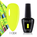 NAILCO 15ml Summer Obvious Fresh Fluorescence Color Series Gel Nail Polish Design Nail Art Glitter Manicure Set UV/LED Nails Gel