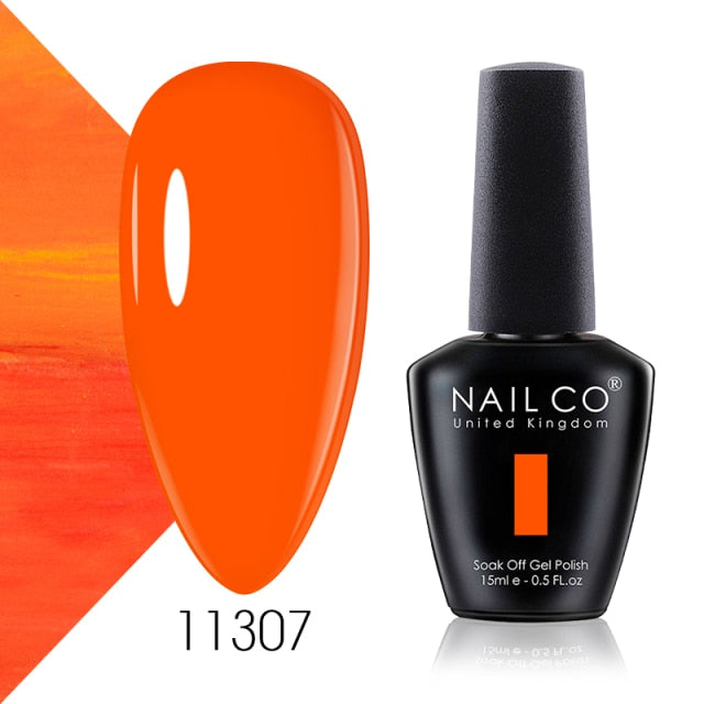 NAILCO 15ml Summer Obvious Fresh Fluorescence Color Series Gel Nail Polish Design Nail Art Glitter Manicure Set UV/LED Nails Gel