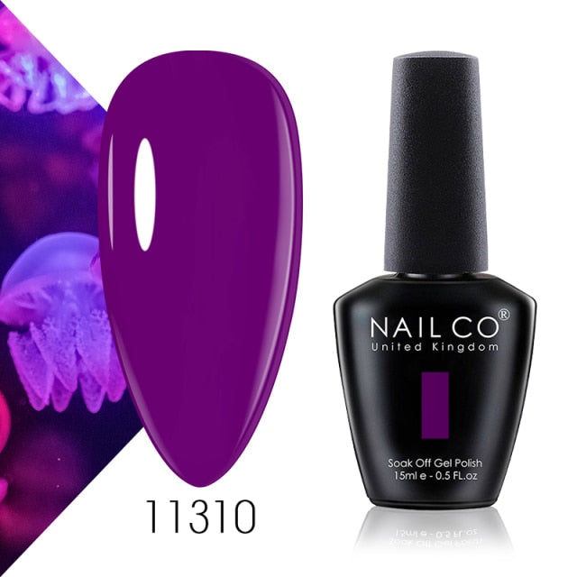 NAILCO 15ml Summer Obvious Fresh Fluorescence Color Series Gel Nail Polish Design Nail Art Glitter Manicure Set UV/LED Nails Gel