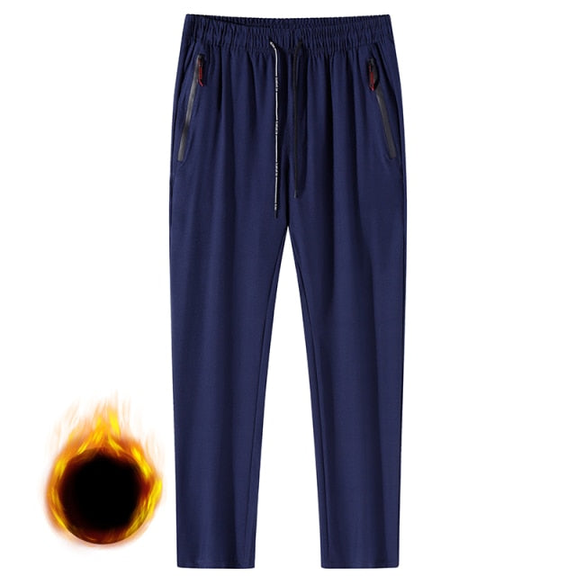 2021 New Men Pants Joggers Fitness Casual Fleece Outdoor Sweatpants Breathable Slim Elasticity Trouser Plus Size Men Pants