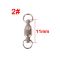 10pcs Fishing Swivel Heavy Duty Ball Bearing Connector Rolling Stainless Steel Solid Ring Hook Connector Fish Tacke Accessories
