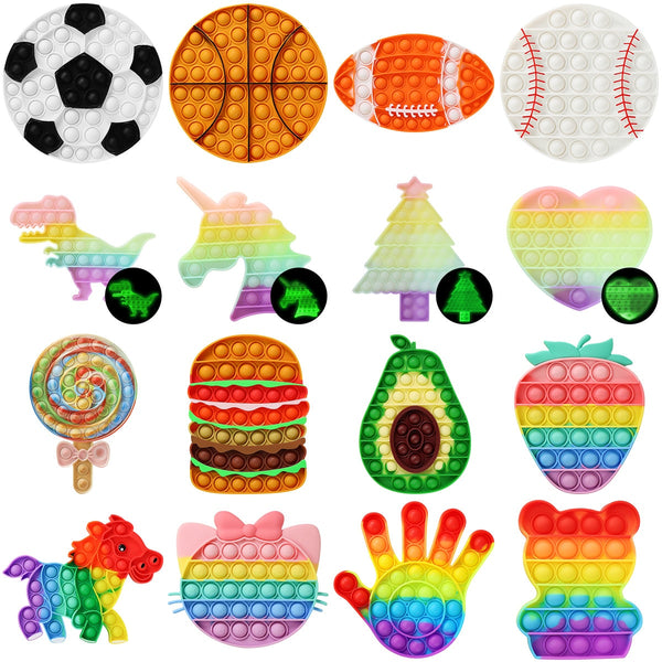 Fruit Animal Simple Fidget Toy Push Bubble Sensory Stress Sensory Toy Relief Funny Anti-stress Hand Toys for Adult Children