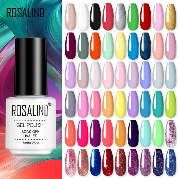 ROSALIND Nail Gel Polish Semi Permanent Polish All For Manicure Nails Art UV Hybrid Varnishes Gellak Base TOP Primer For Nails