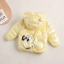 Disney Jacket for Girls Children's Lightweight Down Jacket Boys and Girls White Duck Down Girls' Bright Minnie Children's Jacket