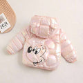 Disney Jacket for Girls Children's Lightweight Down Jacket Boys and Girls White Duck Down Girls' Bright Minnie Children's Jacket