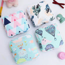 Women Portable Sanitary Napkin Storage Bag Cotton Travel Makeup Storage Bag Literary Zipper Coin Purse Sundries Storage