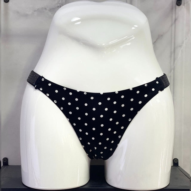 Comfort Ice Silk Seamless Panties Women G String Sexy Rhinestone Leopard Underwear Cotton Low Waist Fitness Lingerie T Thongs