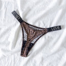 Comfort Ice Silk Seamless Panties Women G String Sexy Rhinestone Leopard Underwear Cotton Low Waist Fitness Lingerie T Thongs