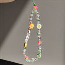 HANGZHI 2021 New Colorful Acrylic Bead Smile Mobile Phone Chain CellPhone Strap Anti-Lost Lanyard For Women Summer Jewelry