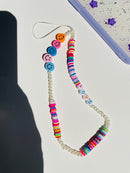 HANGZHI 2021 New Colorful Acrylic Bead Smile Mobile Phone Chain CellPhone Strap Anti-Lost Lanyard For Women Summer Jewelry