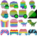 Glow in the Dark Fidget Toys Reliver Stress Toy Rainbow Push Bubble Antistress Children Toy Fluorescence Luminous Free Shipping