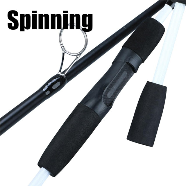 Sougayilang 3 Sections Carbon Fishing Rod Lure Wt:7-28g M Power Spinning/Casting Fishing Rod Travel Rod Fishing Tackle Pesca
