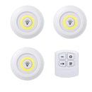 3W COB LED Under Cabinet Light Indoor Tap Remote Dimmable Battery Book Table Night Lamp for Corridor Stair Kitchen Loft Lighting