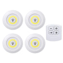 3W COB LED Under Cabinet Light Indoor Tap Remote Dimmable Battery Book Table Night Lamp for Corridor Stair Kitchen Loft Lighting